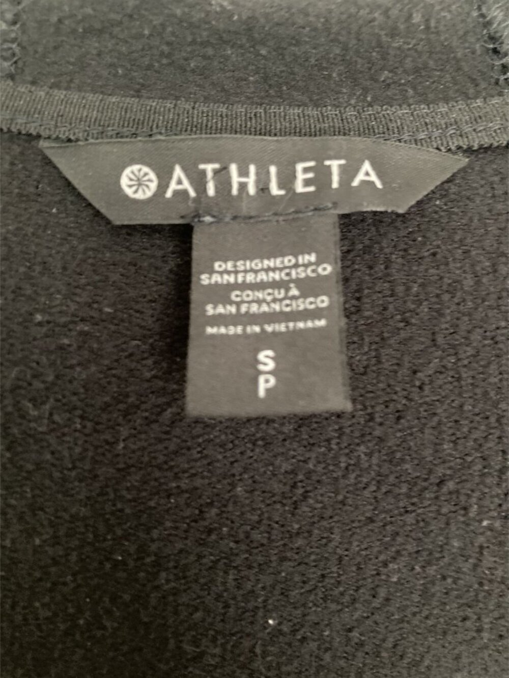 Athleta Black Hooded Zip-Up Jacket Womens Small TENCEL Blend Relaxed Fit - Picture 2 of 5